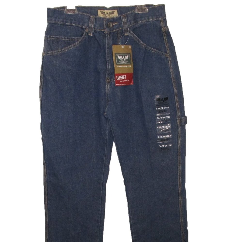 Brand New American Jean & Co Carpenter Loose Straight Leg Jeans Size 30x30 # 657